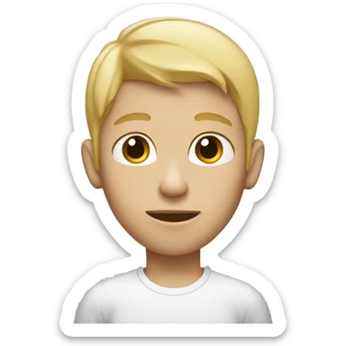 skinny kid with blonde hair sticker