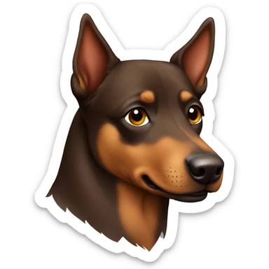 Brown australian kelpie sticker
