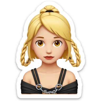 Bdsm girl emoji tied up sticker