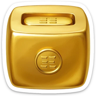 Chinese Yuanbao, gold ingot used as currency in imperial China sticker