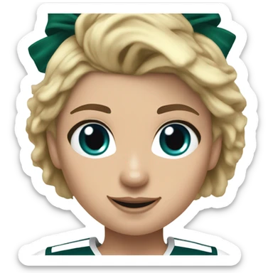 Short blond hair blue eyes female as Philadelphia Eagles cheerleader  sticker