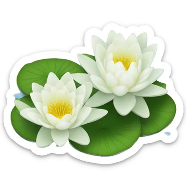 white water lilies sticker