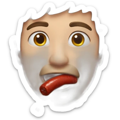 Having red sausssage in my mouth sticker