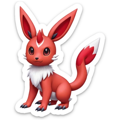 Cute Guilmon-Latias-Umbreon-Fakémon-hybrid-creature (full body)  sticker