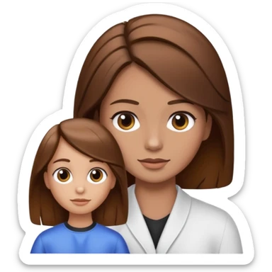 A girl that is getting hair done sticker