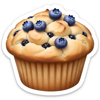 Lavender flower sprig muffin with blue berries sticker