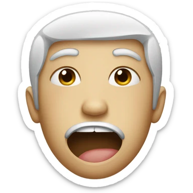 Face emoji with a bitten lip sticker