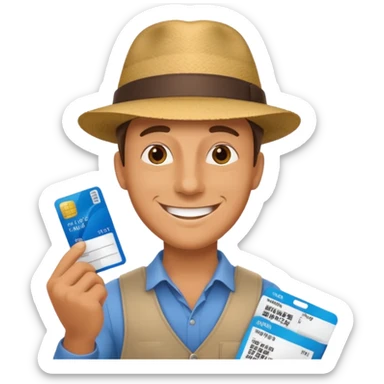 I will buy the flight ticket man sticker