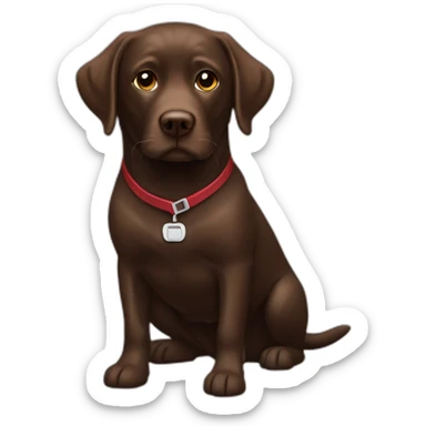 Chocolate labrador in a nissan Silvia sticker