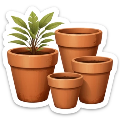 empty plant pots sticker