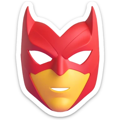 simple Super hero mask sticker
