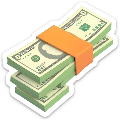 money on bank account sticker