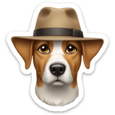 dog with hat sticker