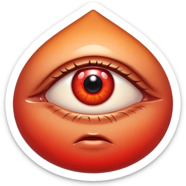 red eye droping a tear sticker