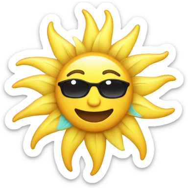 summer sun sticker