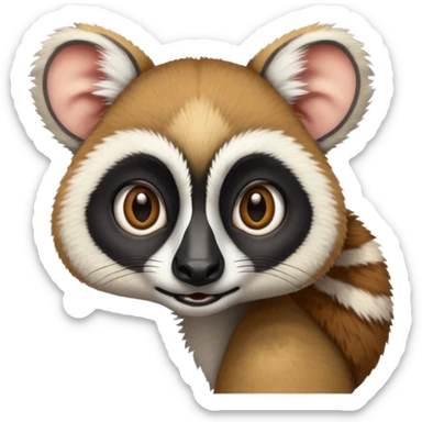 lemur face sticker