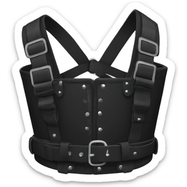 Black chest harness sticker
