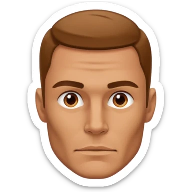 Make an emoji with a big jaw line and a alpha masculine look sticker