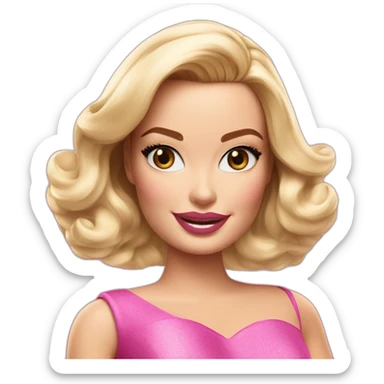 margot robbie as barbie sticker