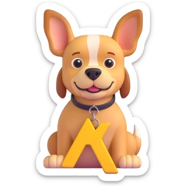 dog with a crossed-out screw symbol, literal interpretation of 'Don't screw the pooch' sticker