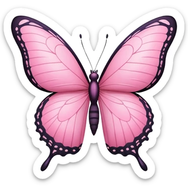 Butterfly pink sticker
