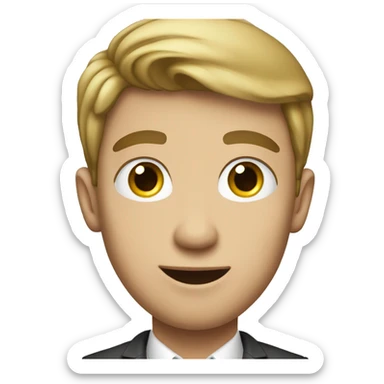 successful young white boy millionaire sticker