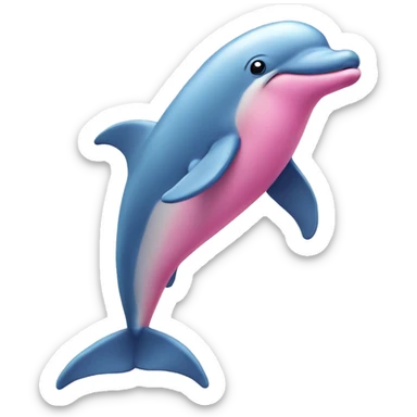 pink dolphin sticker