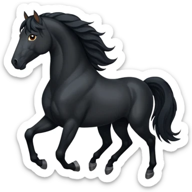 Black horse sticker