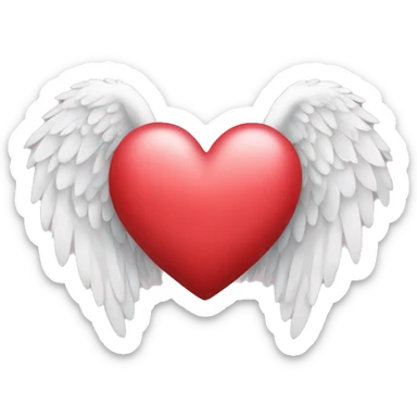 heart with angel wings sticker