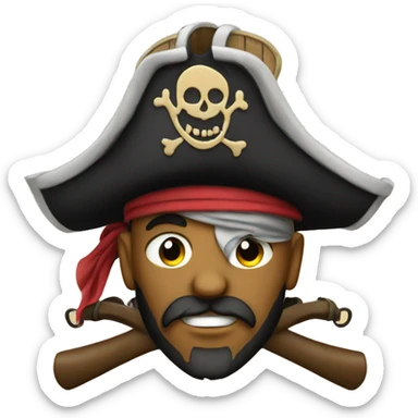 A pirate on the ship sticker