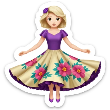 Woman Twirl occasion circle dress sticker