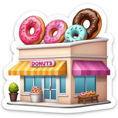a donuts shop sticker