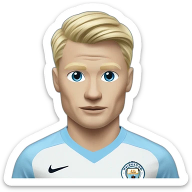 Erling Haaland in Man City shirt sticker