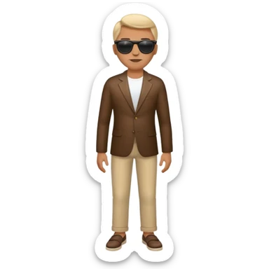 full body movie star wearing sunglasses sticker