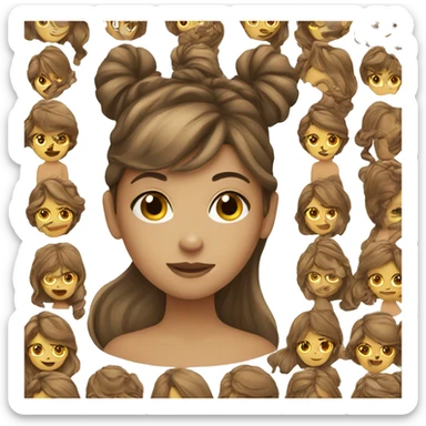 brown hair girl who is a designer sticker