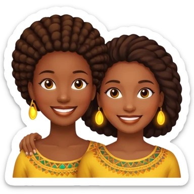 Ma meilleur amie et moi (femme) africaine  sticker