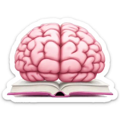 A light pink brain a book sticker