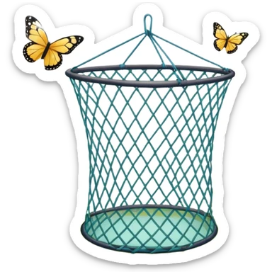 a net for catching butterflies sticker
