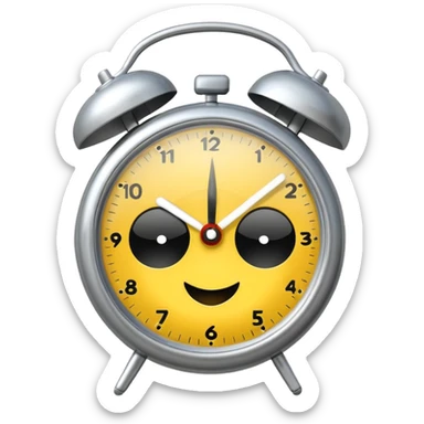 alarm clock sticker