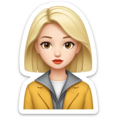  Fashionable dressed girl sticker