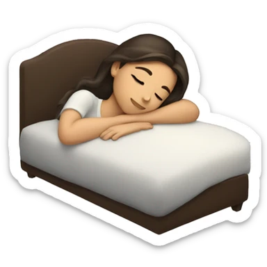 Brunette girl sleeping sticker