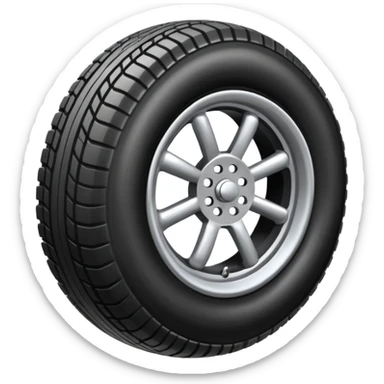 he aircraft's landing gear is one inflated, plump wheel with a strut, black in color sticker