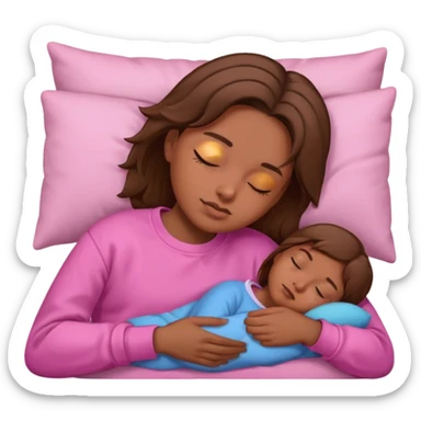 sleeping pink sweatshirt brown hair Sleeping sticker