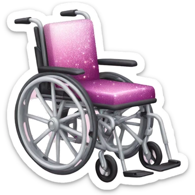 Pink ombre wheelchair with glitter  sticker