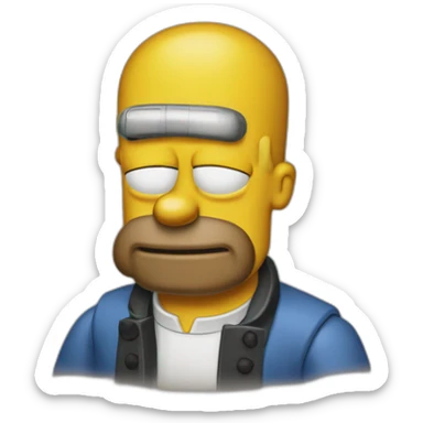 Homero simpson de bartender  sticker