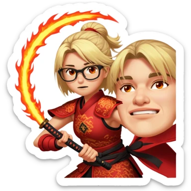 Fire-Wielding Samurai sticker