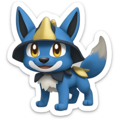 Lucario pokemon 2d emoji sticker
