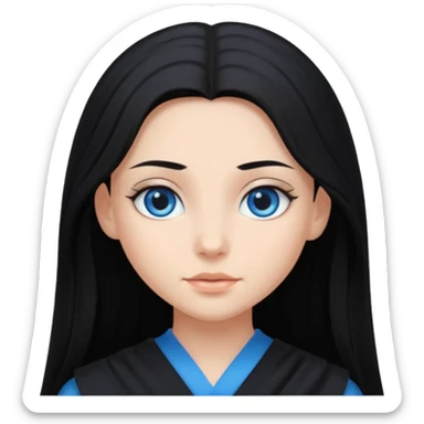 GIRL WITH BLACK LONG HAIR POLE DANCE EYES CLOTH sticker