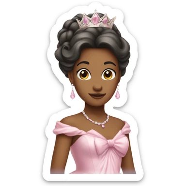 Princess in a pink bow sticker