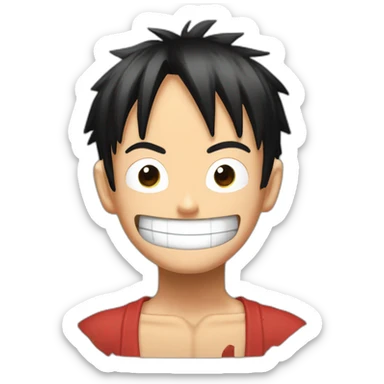 Luffy qui nage sticker